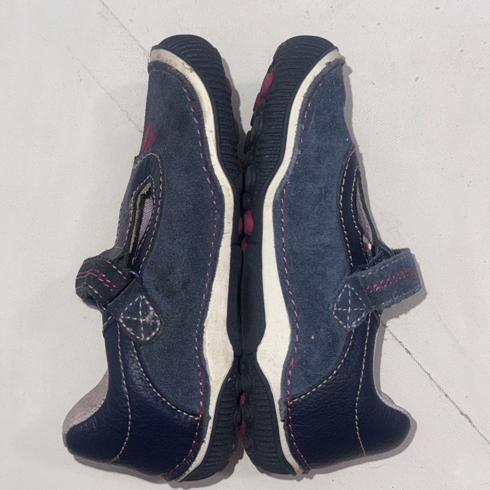 Stride Rite SRT Teagan Navy Blue Leather Mary Jane Shoes Toddler Girls Size 8.5 - Picture 5 of 8